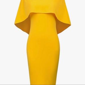 Yellow off the shoulder dress